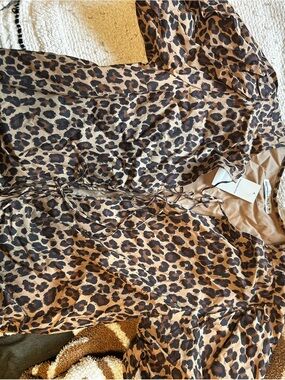 Abercrombie & Fitch Leopard Print Blouse - Brown & Black